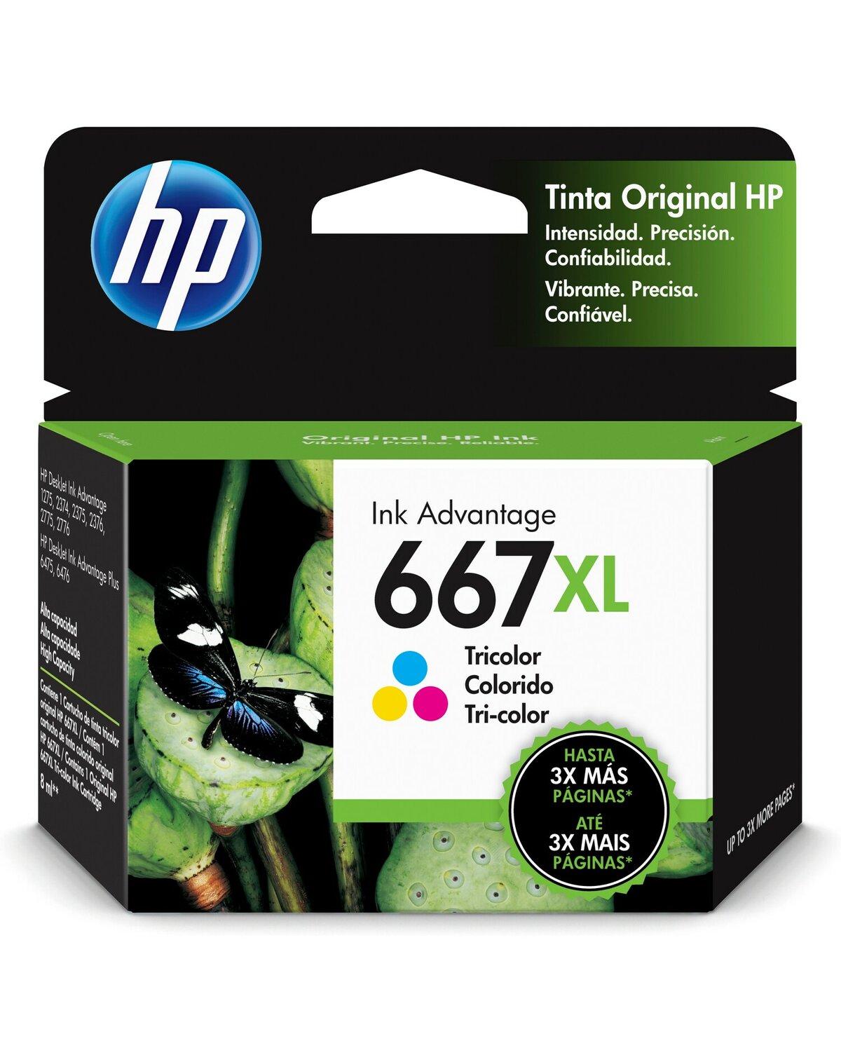 cartucho HP 667XL Tricolor 3YM80AL