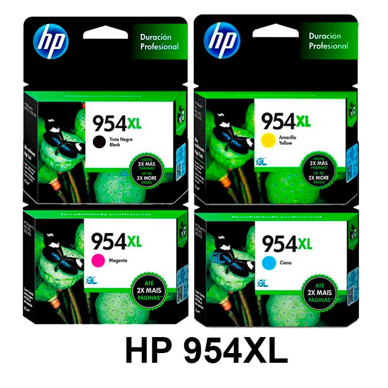Pack Tintas Hp 954xl 4 Colores