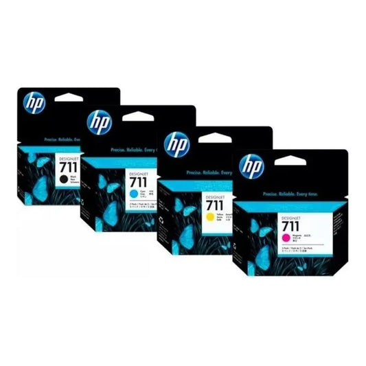 Pack Tintas HP 711 / 4 colores CZ129A - CZ130A - CZ131A -CZ132A