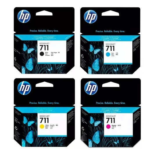 Pack Tintas HP 711 / 4 colores CZ129A - CZ130A - CZ131A -CZ132A